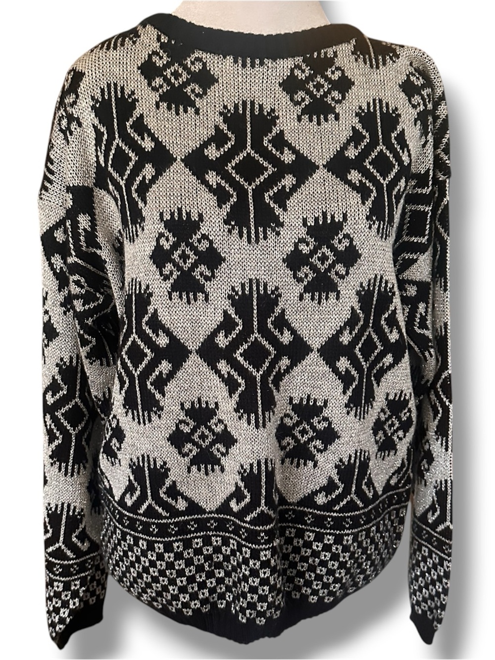 Vintage Nilani Geometric Knit Sweater Size Medium